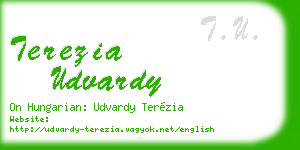 terezia udvardy business card